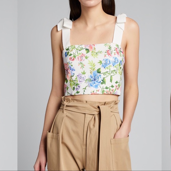 Alice + Olivia Tops - Alice + Olivia Nika Fitted Crop Top